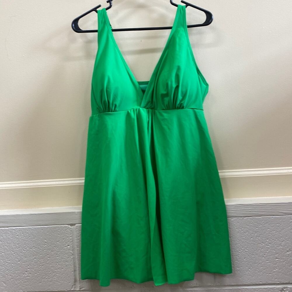 Nicole Miller plus size green one piece swimsuit